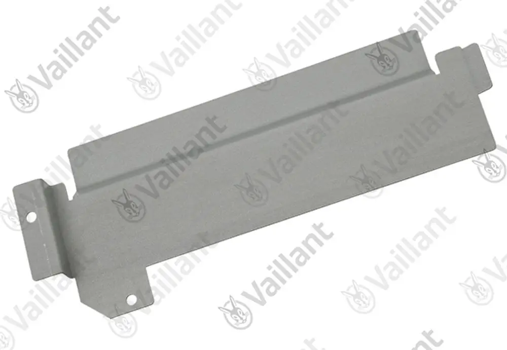 Graue metallene Halterung von Vaillant, rechteckig mit Löchern zur Befestigung, geeignet für die Montage in Heizungsanlagen.